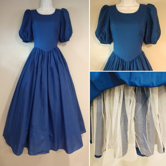 royal blue 50s dress